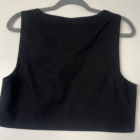 NWT O.P.T. Black Crop Tank Top - L - Picture 4 of 6
